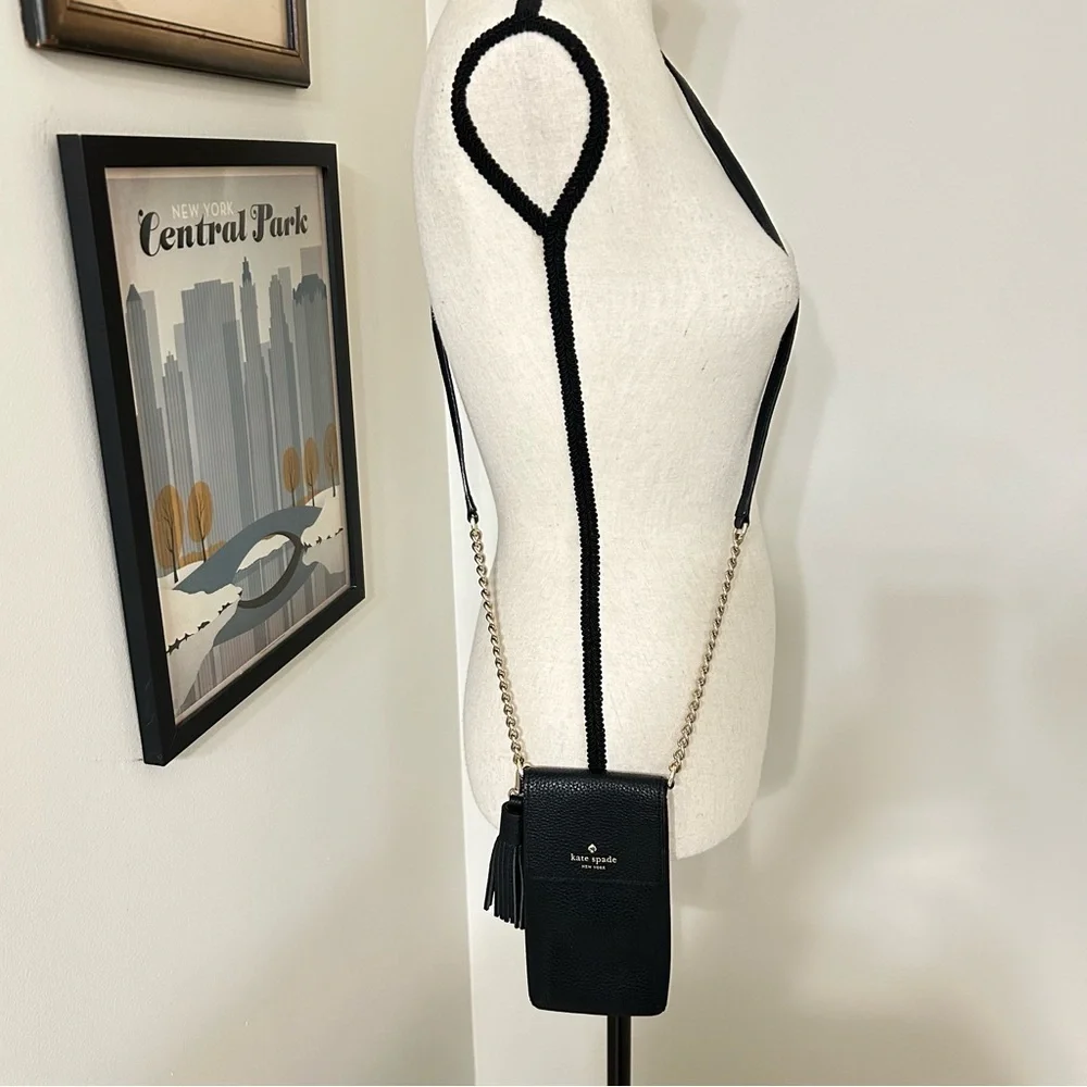 Kate Spade Black Pebbled Leather Crossbody Bag